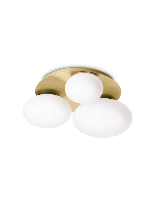 Φωτιστικό Οροφής - Πλαφονιέρα Nimfea 293660 46x16cm mm GX53 max 3x15W Brass Ideal Lux